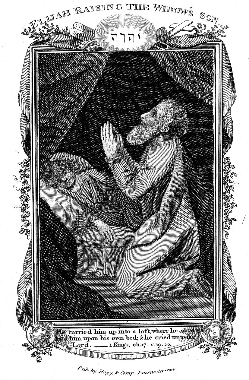 Élie ressuscitant le fils de la veuve, vers 1808 - Unbekannt
