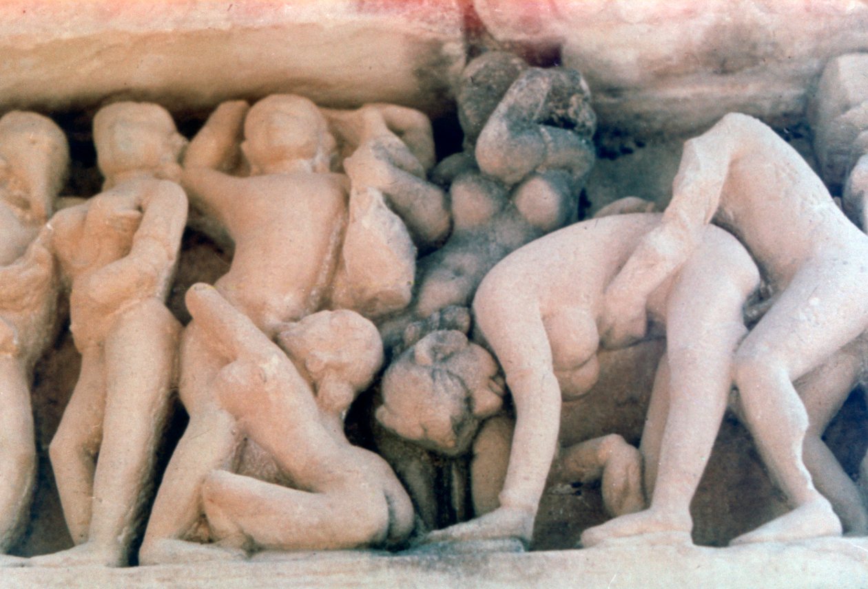 Sculpture Érotique, Khajuraho, Inde - Unbekannt
