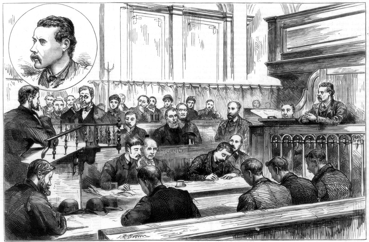 Examen de John F Egan au tribunal de police de Birmingham, le complot à la dynamite, 1884 - Unbekannt