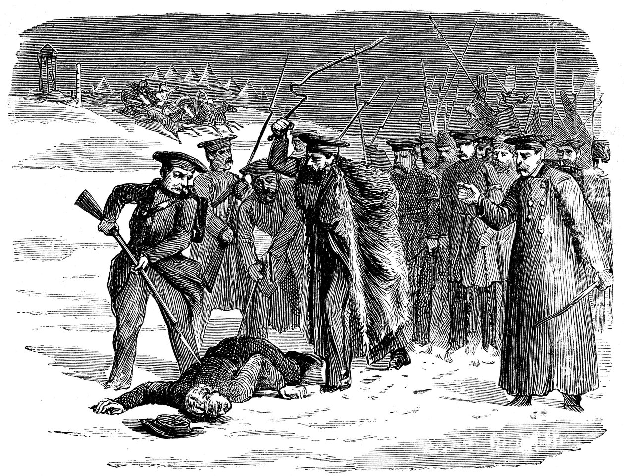 Prisonnier russe exilé étant discipliné, 1874 - Unbekannt