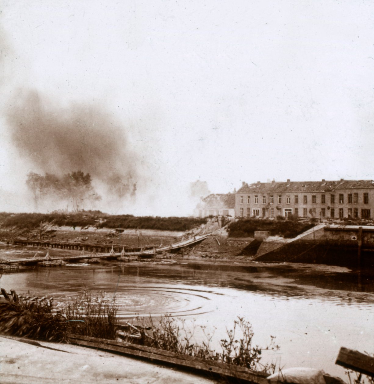 Explosion, Nieuwpoort, Flandre, Belgique, vers 1914-1918 - Unbekannt