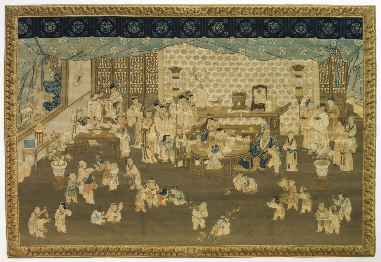Réunion de famille le matin du Nouvel An, 1700s - Unbekannt