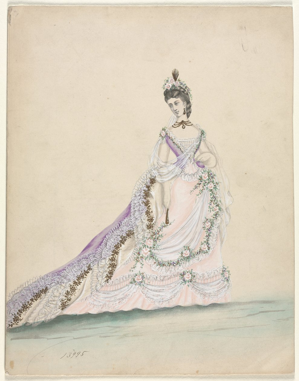 Étude de mode conçue pour Worth, 1870 - Unbekannt