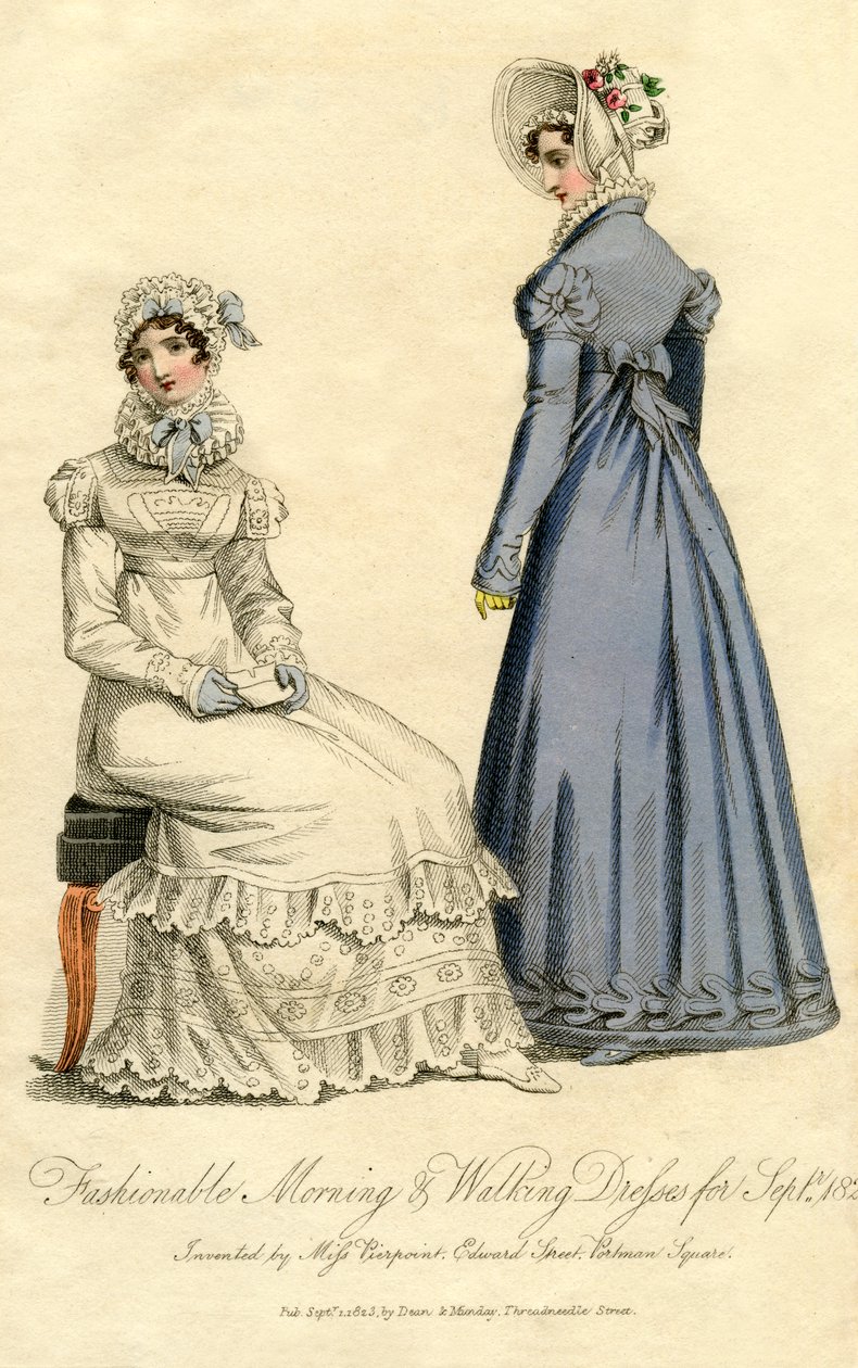Robes de matin et de promenade à la mode de septembre 1823 - Unbekannt