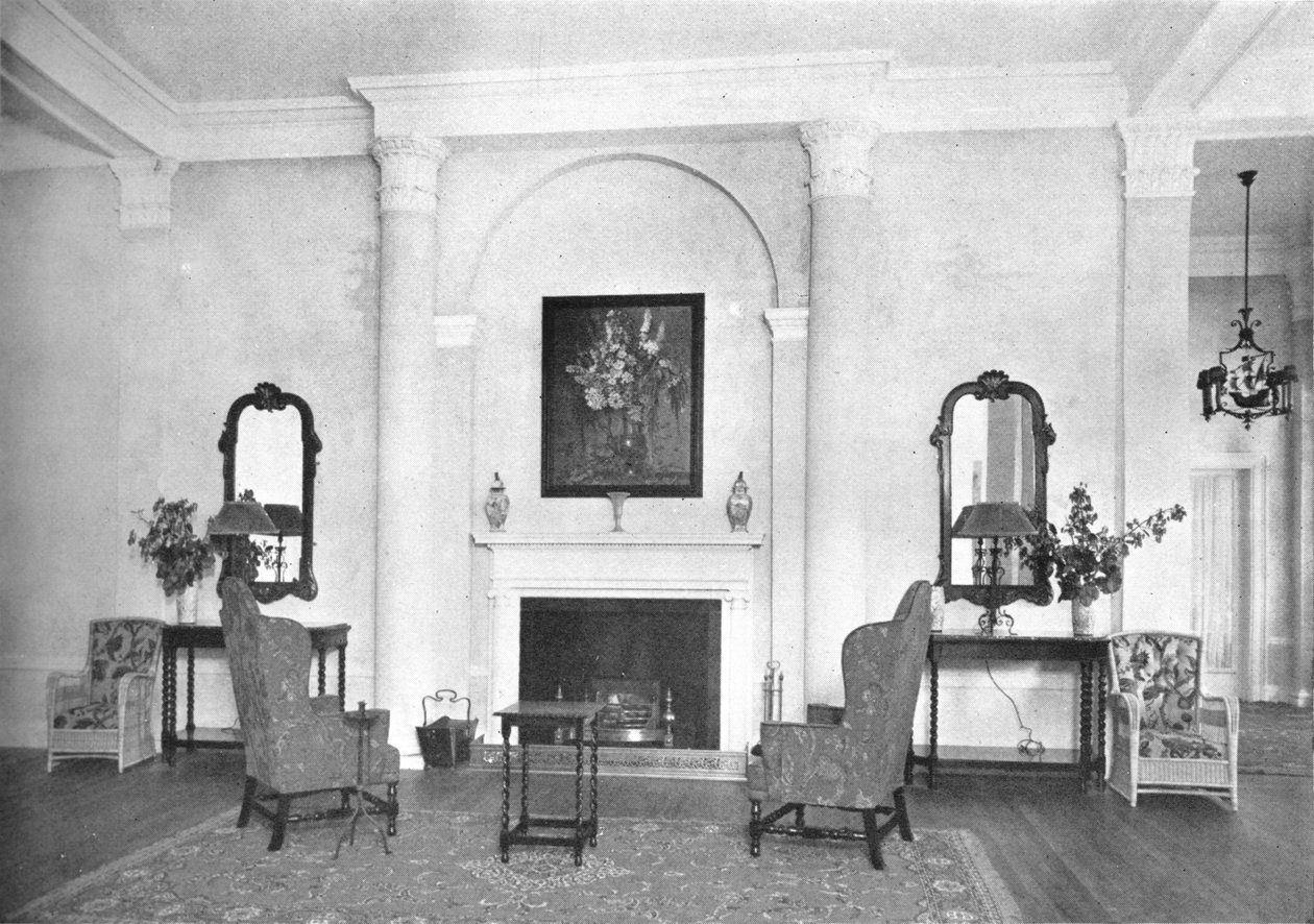 Cheminée au bout du salon, Hôtel Royal Bermudiana, Hamilton, Bermudes, 1924 - Unbekannt