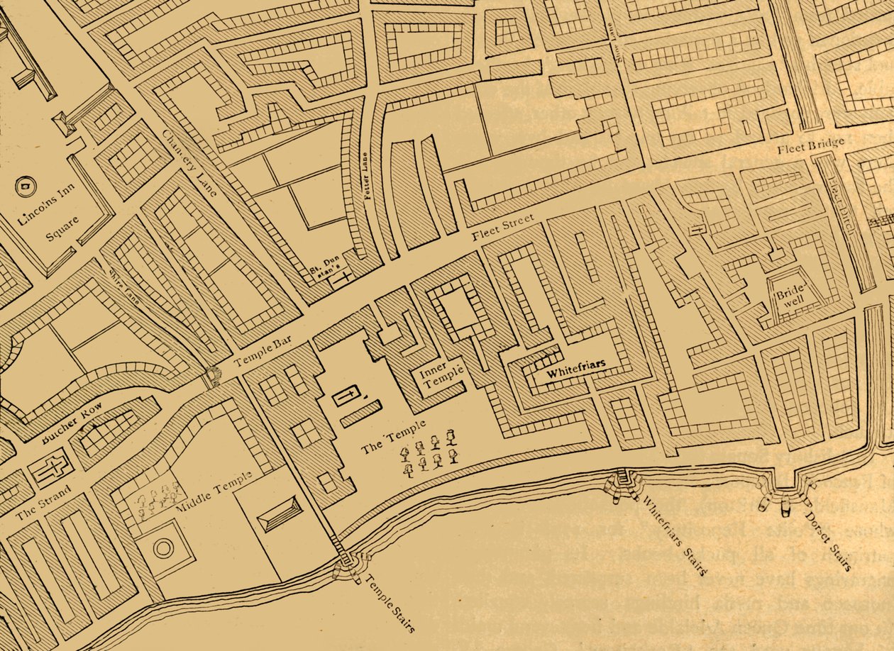 Fleet Street, Le Temple, etc., d