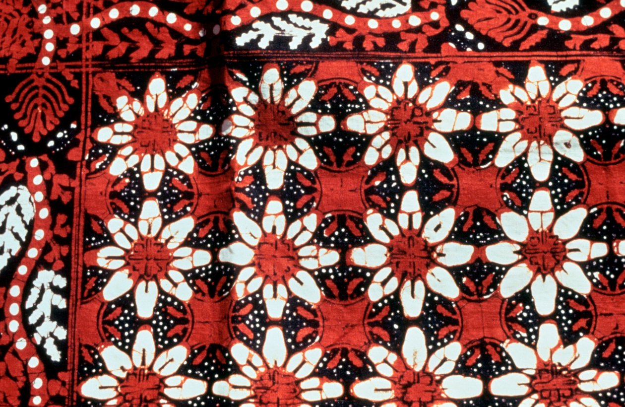 Motif floral, Indonésie, 20e siècle - Unbekannt