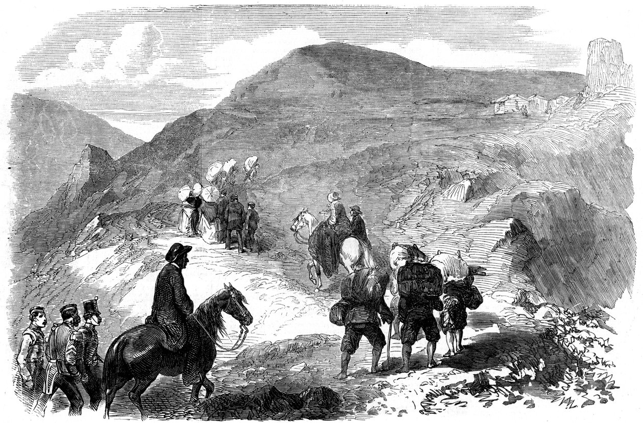 Florence Nightingale visitant les hôpitaux de huttes à Balaklava, 1855 - Unbekannt
