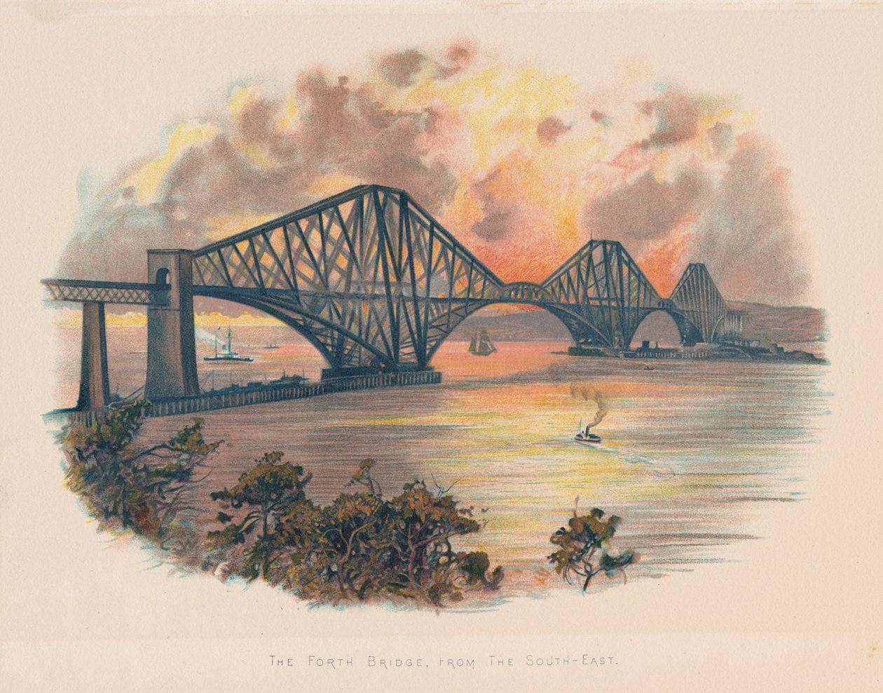 Pont ferroviaire de Forth depuis le sud-est, Écosse - Unbekannt