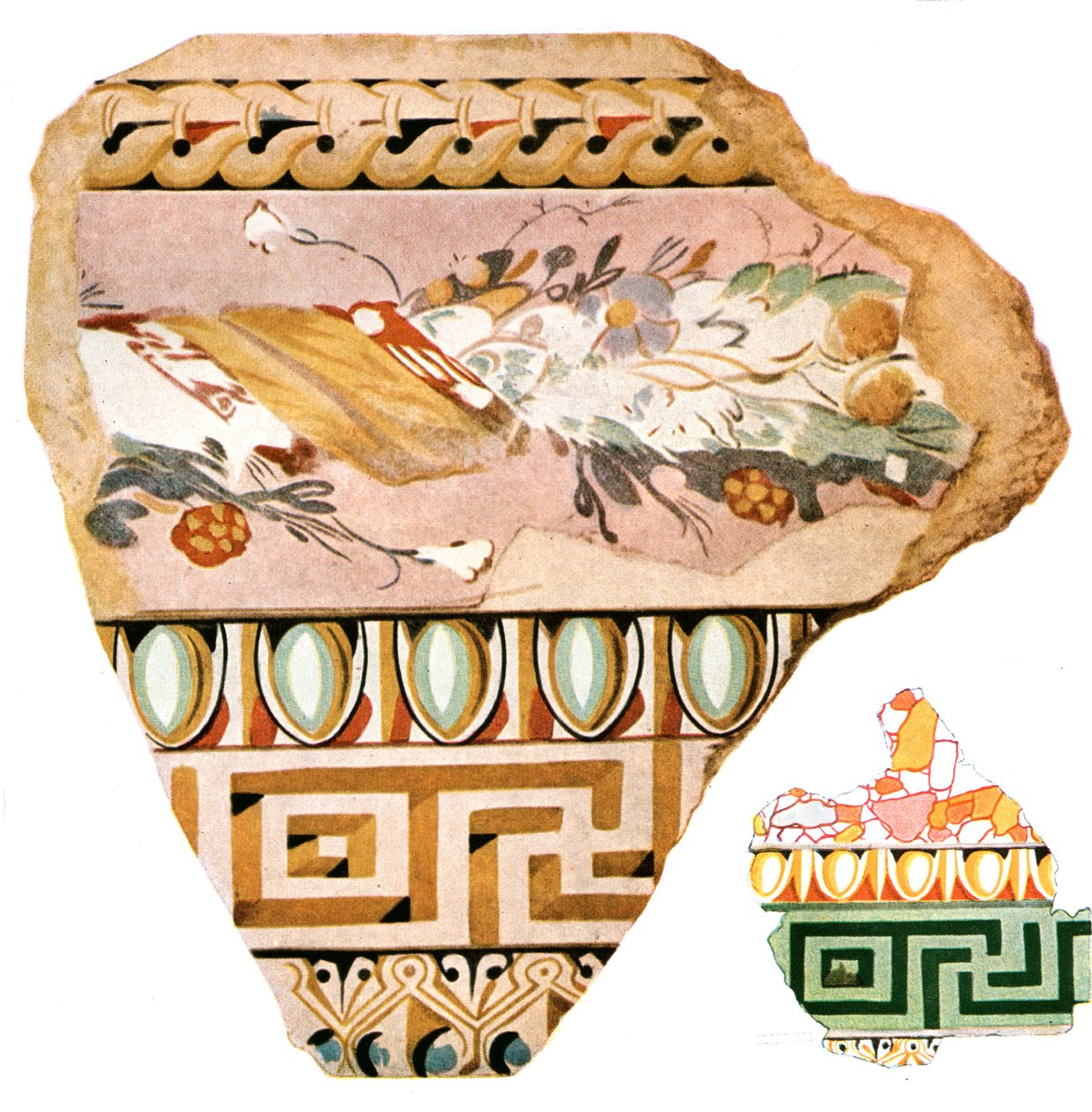 Fragments de décoration de Délos, Grèce, 1928 - Unbekannt