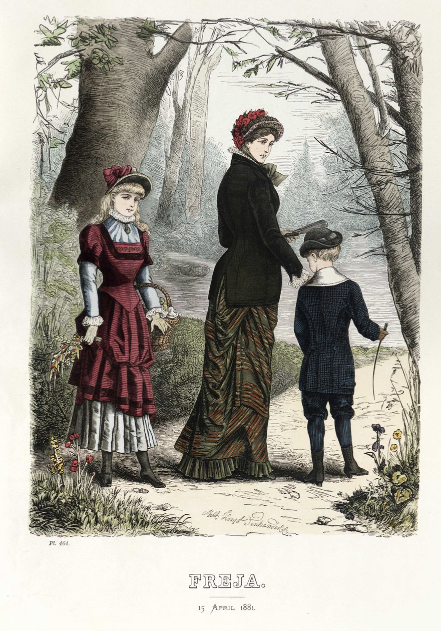 Freja- illustrerad skandinavisk modetidning 1881, illustration nr 8 - Unbekannt