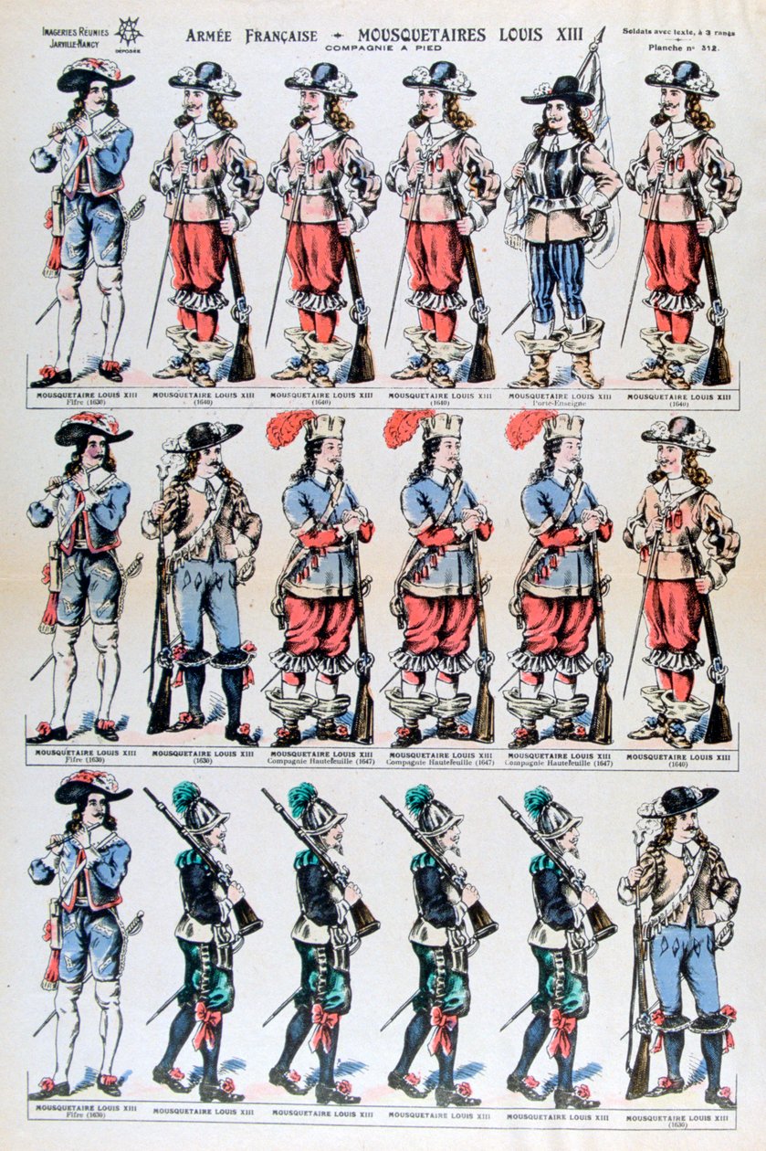 Armée française, mousquetaires de Louis XIII, 17e siècle 19e siècle - Unbekannt