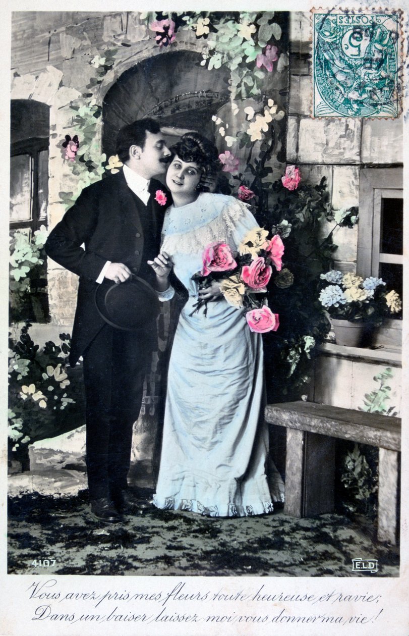 Carte postale romantique française, vers 1900 - Unbekannt