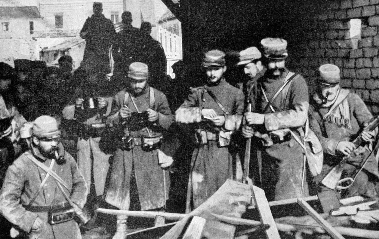 Soldats français au repos en Champagne, France, Première Guerre mondiale, 1915 - Unbekannt