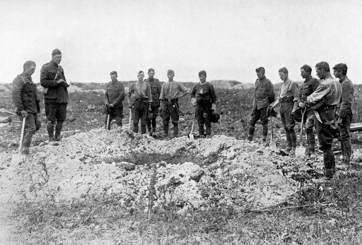 Funérailles sur le front occidental, Première Guerre mondiale, 1916 - Unbekannt