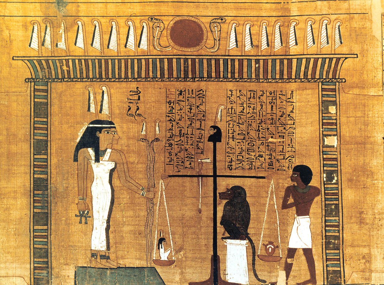 Papyrus funéraire, Égyptien ancien, 18ème dynastie, 1550-1293 av. J.-C. - Unbekannt