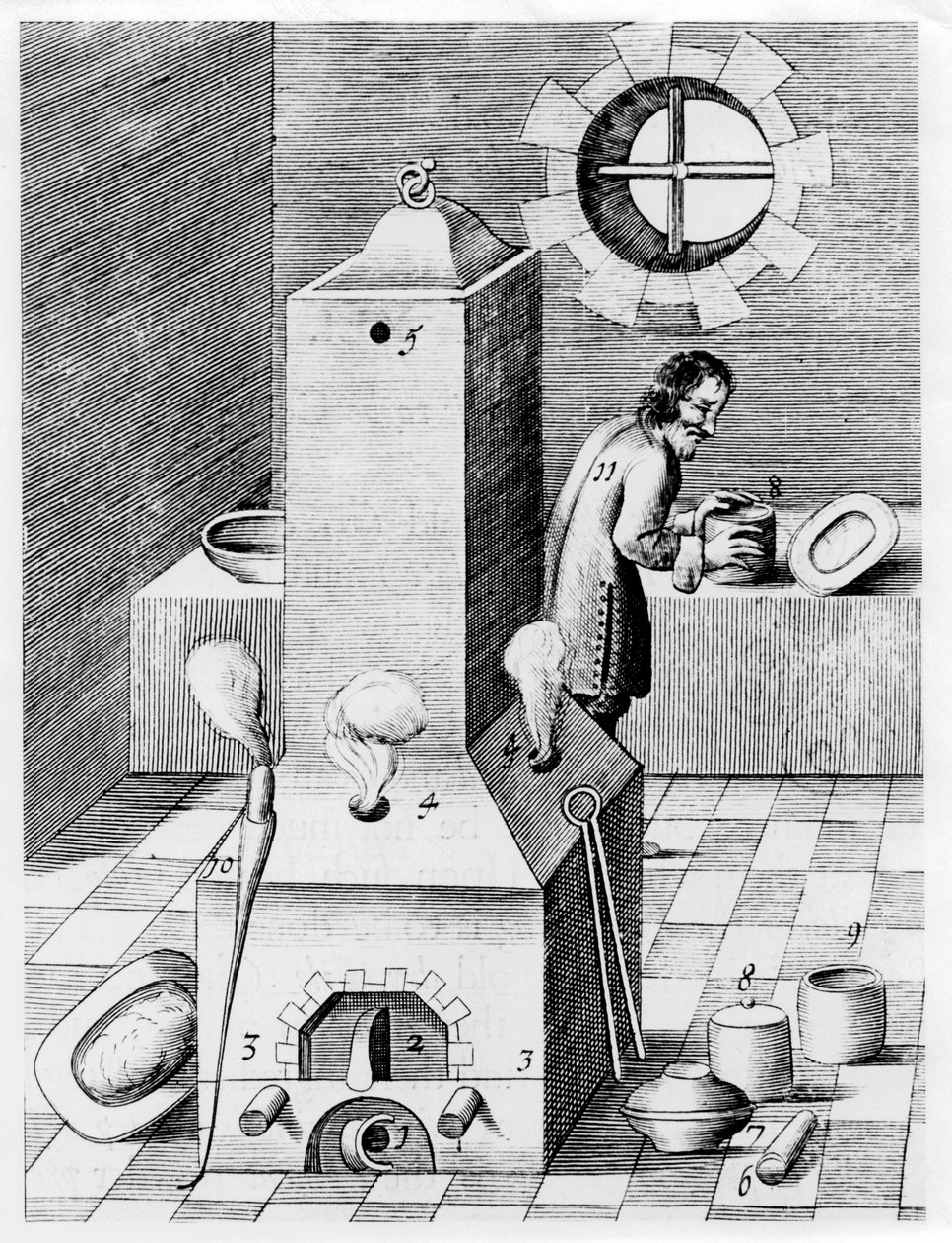Four pour les processus nécessitant une chaleur prolongée, comme la cémentation, 1580 - Unbekannt