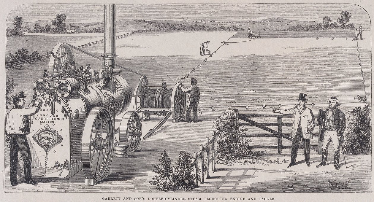 Garrett & Sons Double-Cylinder Steam Ploughing Engine and Tackle, vers 1862 - Unbekannt