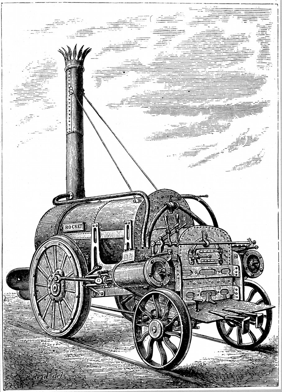 Locomotive Rocket de George Stephenson, vers 1875 - Unbekannt