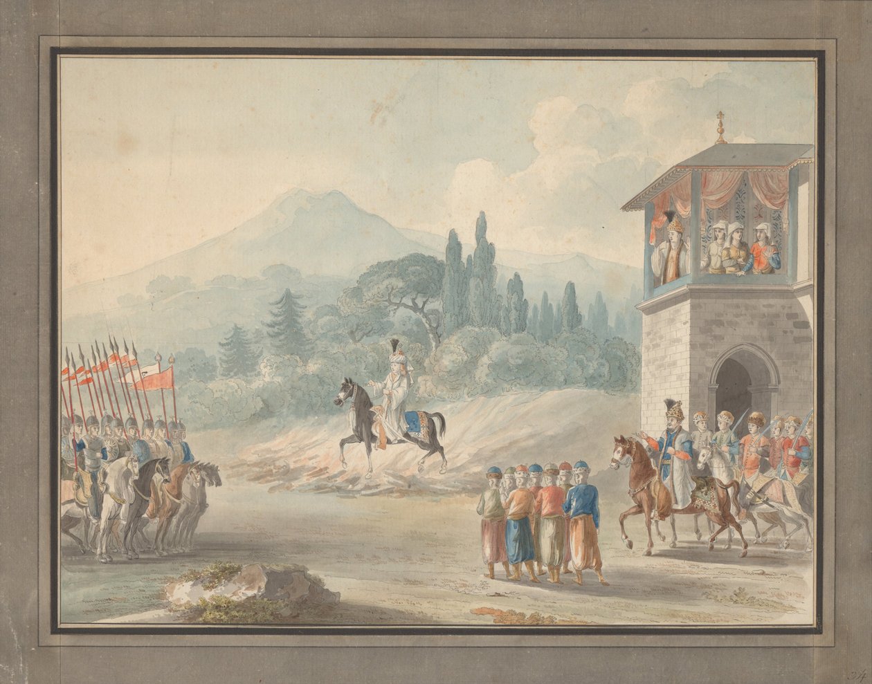 Revue de la cavalerie géorgienne, vers 1780 - Unbekannt
