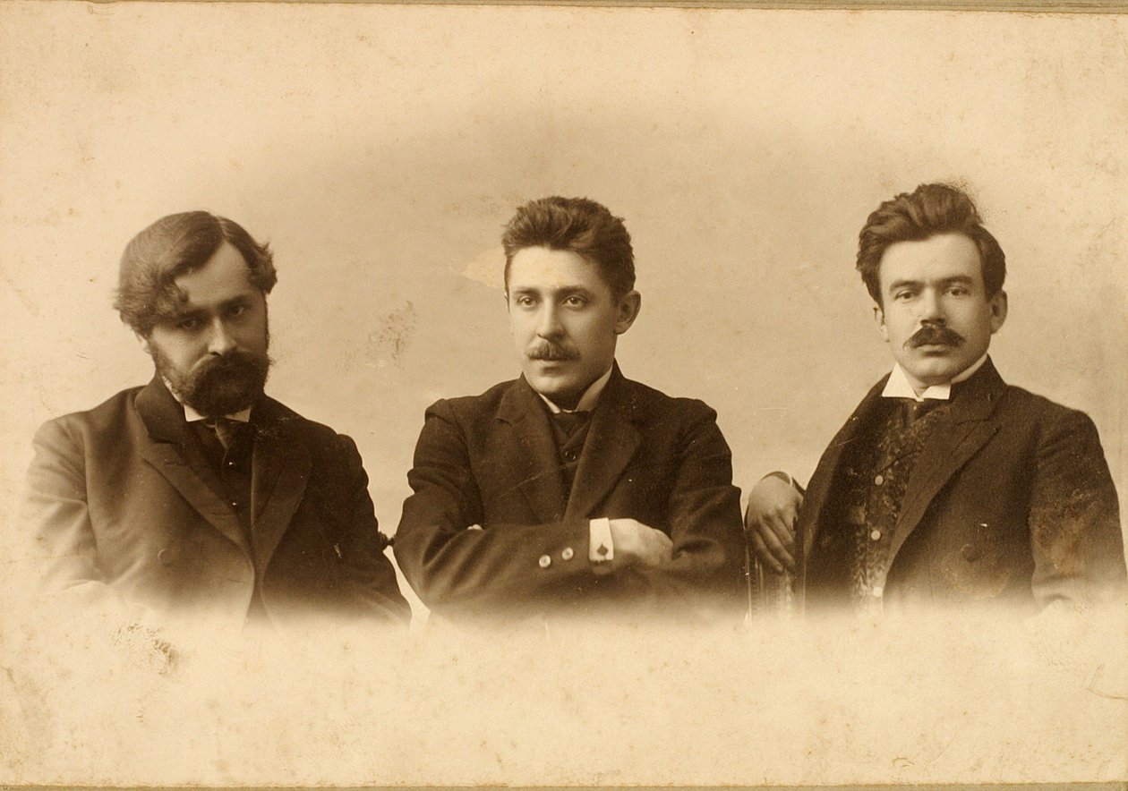 Georgy Chulkov, Vasili Milioti et Genrich Tasteven, écrivains russes, années 1900 - Unbekannt