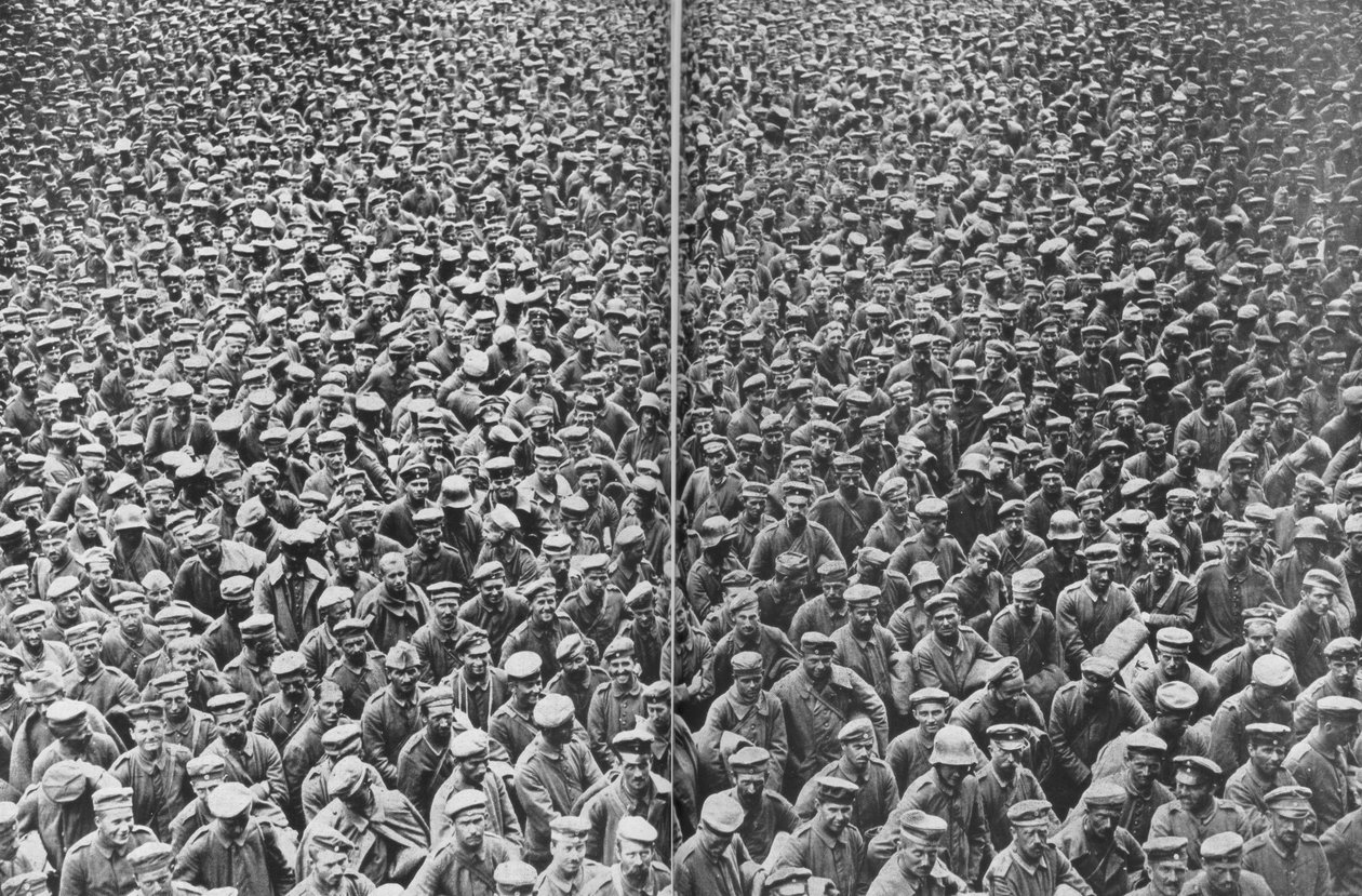 Prisonniers allemands capturés par les 3e et 4e armées britanniques, Somme, France, 21-22 août 1918 - Unbekannt