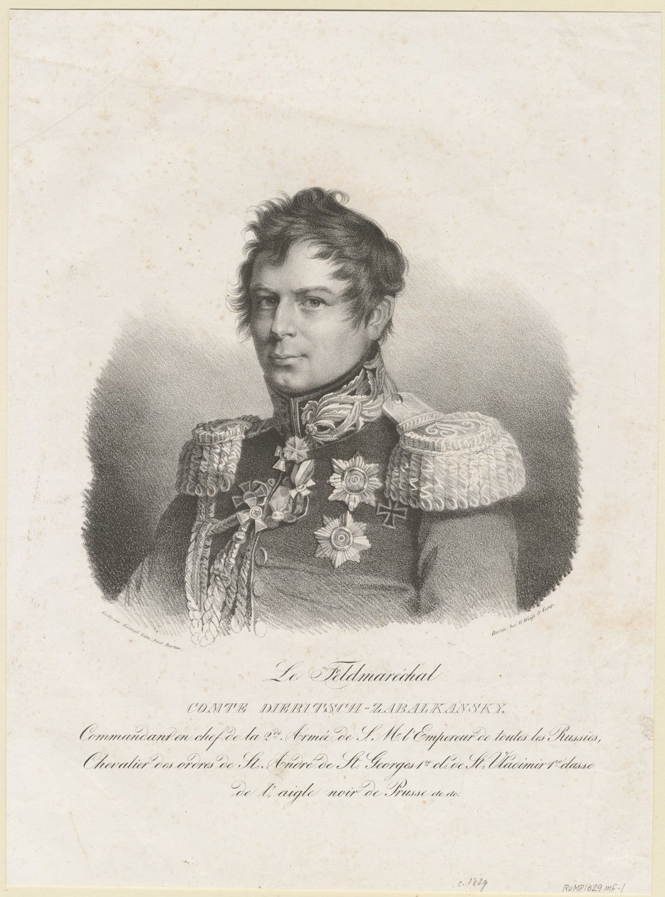 Comte Ivan Ivanovich Diebitsch-Zabalkansky, 1829 - Unbekannt