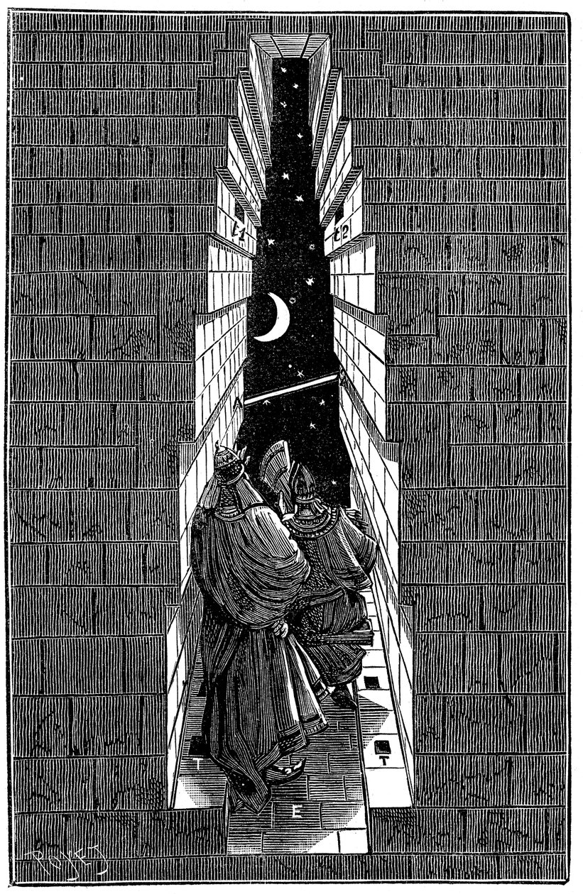 Grande pyramide de Khéops à Gizeh utilisée comme observatoire astronomique, 1891 - Unbekannt