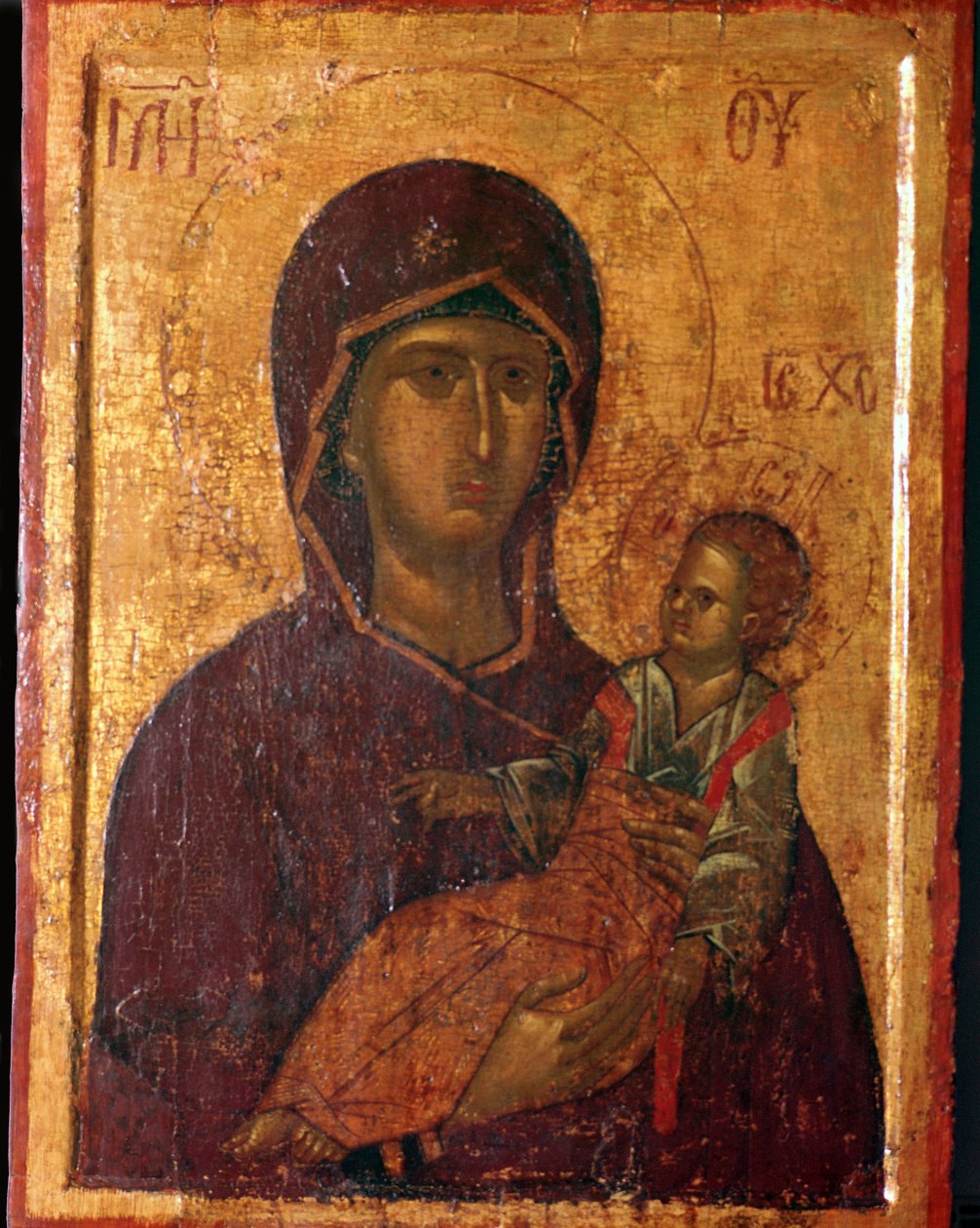 Icône grecque de la Vierge et l