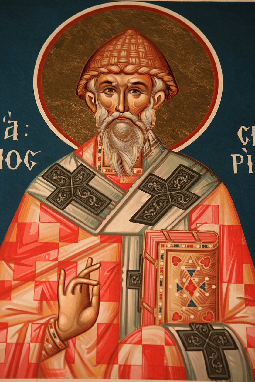 Icône orthodoxe grecque représentant Saint Spyridon, Thessalonique, Grèce - Unbekannt