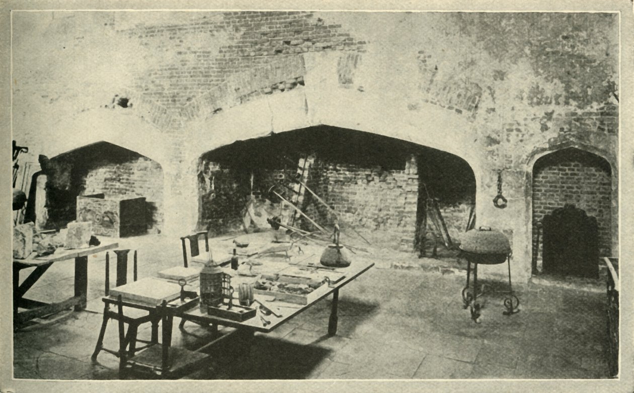 Palais de Hampton Court - partie de la cuisine du palais conservée exactement comme à l