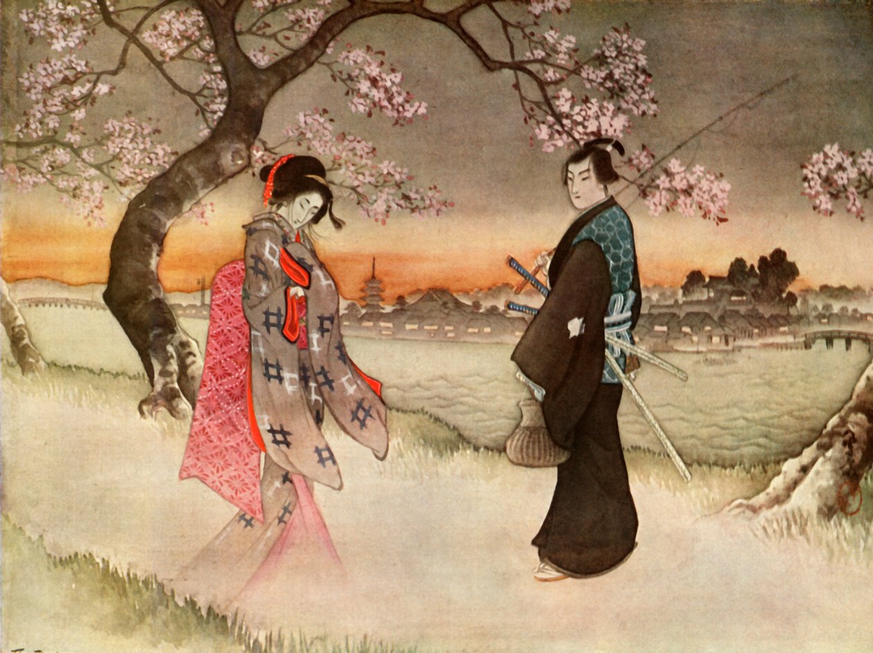 Il fut soudainement surpris de voir une forme féminine venir vers lui dans les ombres vacillantes, 1919 - Unbekannt