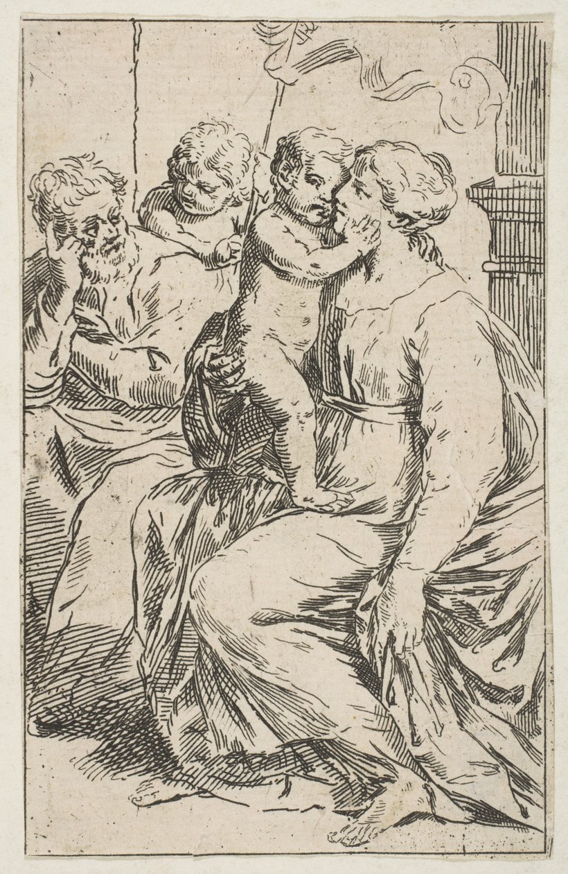 Sainte Famille avec Saint Jean-Baptiste, copie inversée d