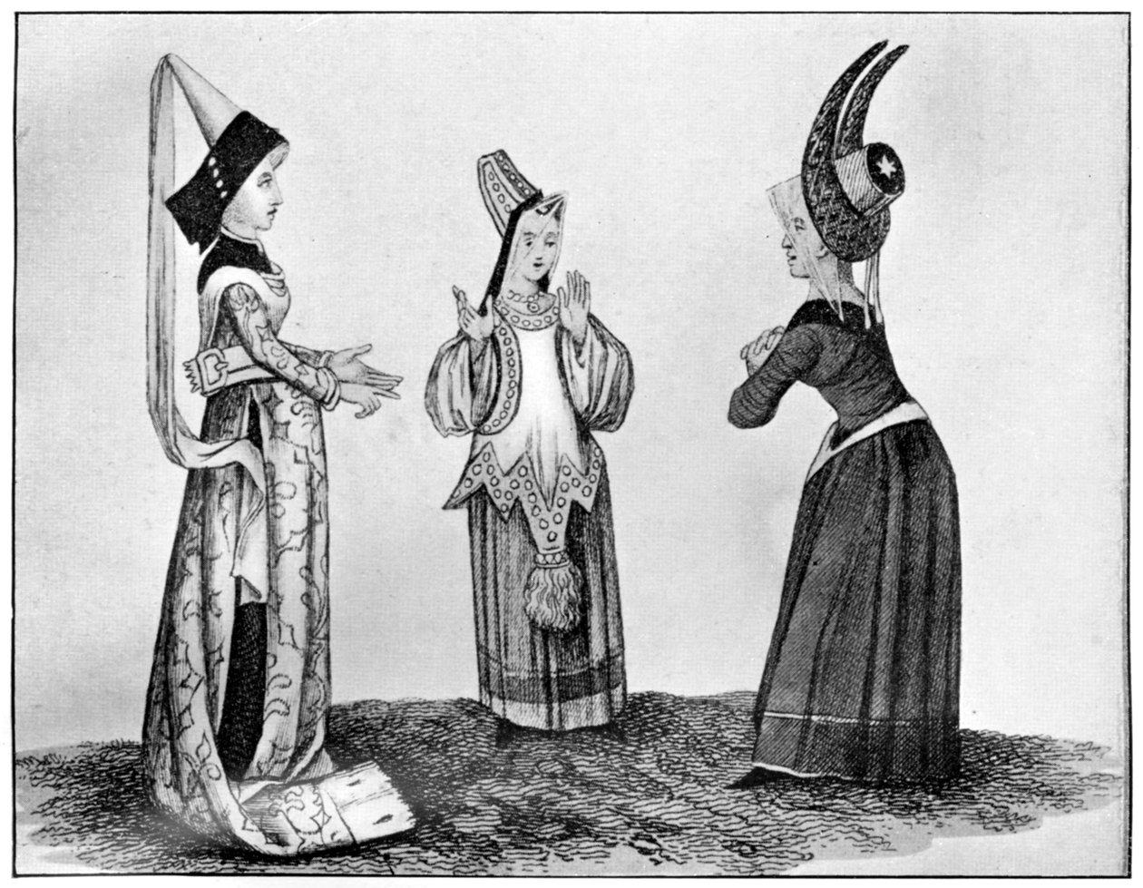 Coiffes cornues et à tourelle, 15ème siècle, 1910 - Unbekannt