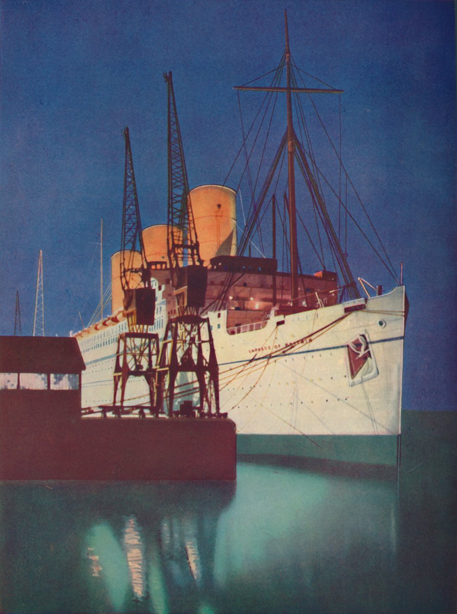 Illuminée par des projecteurs, l