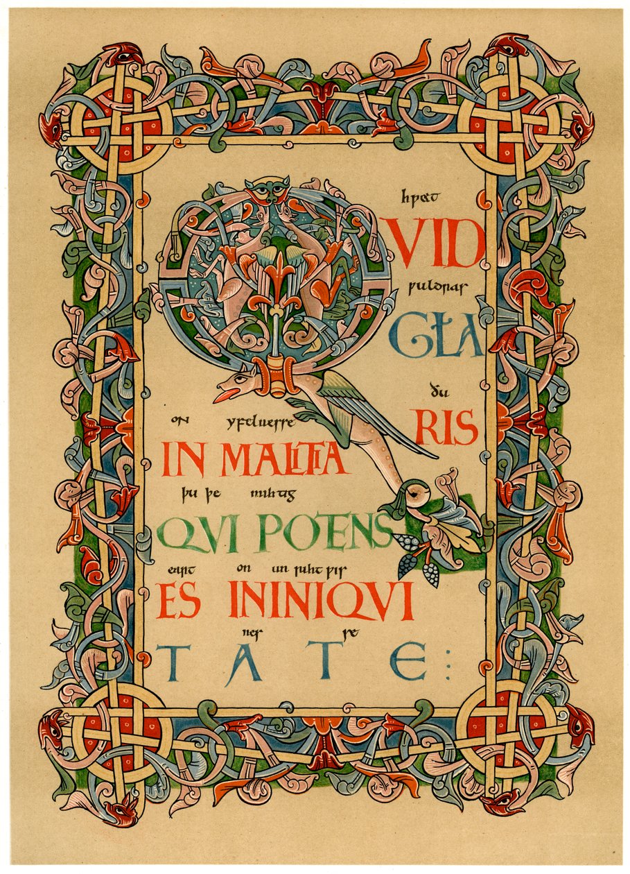 Initiale illuminée Q, vers 1073 - Unbekannt