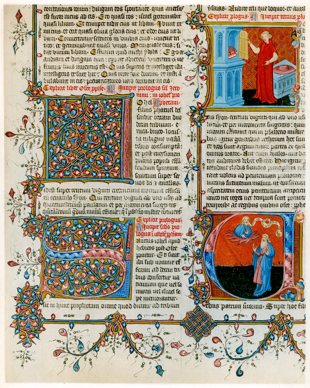 Lettres initiales illuminées avec des scènes de la vie de Saint Jérôme, fin 14ème siècle - Unbekannt