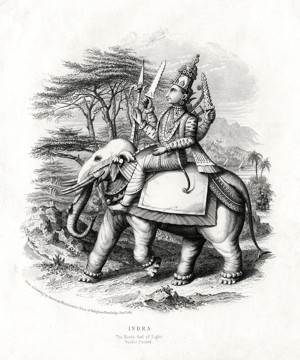 Indra, le dieu hindou de la lumière, 19ème siècle - Unbekannt