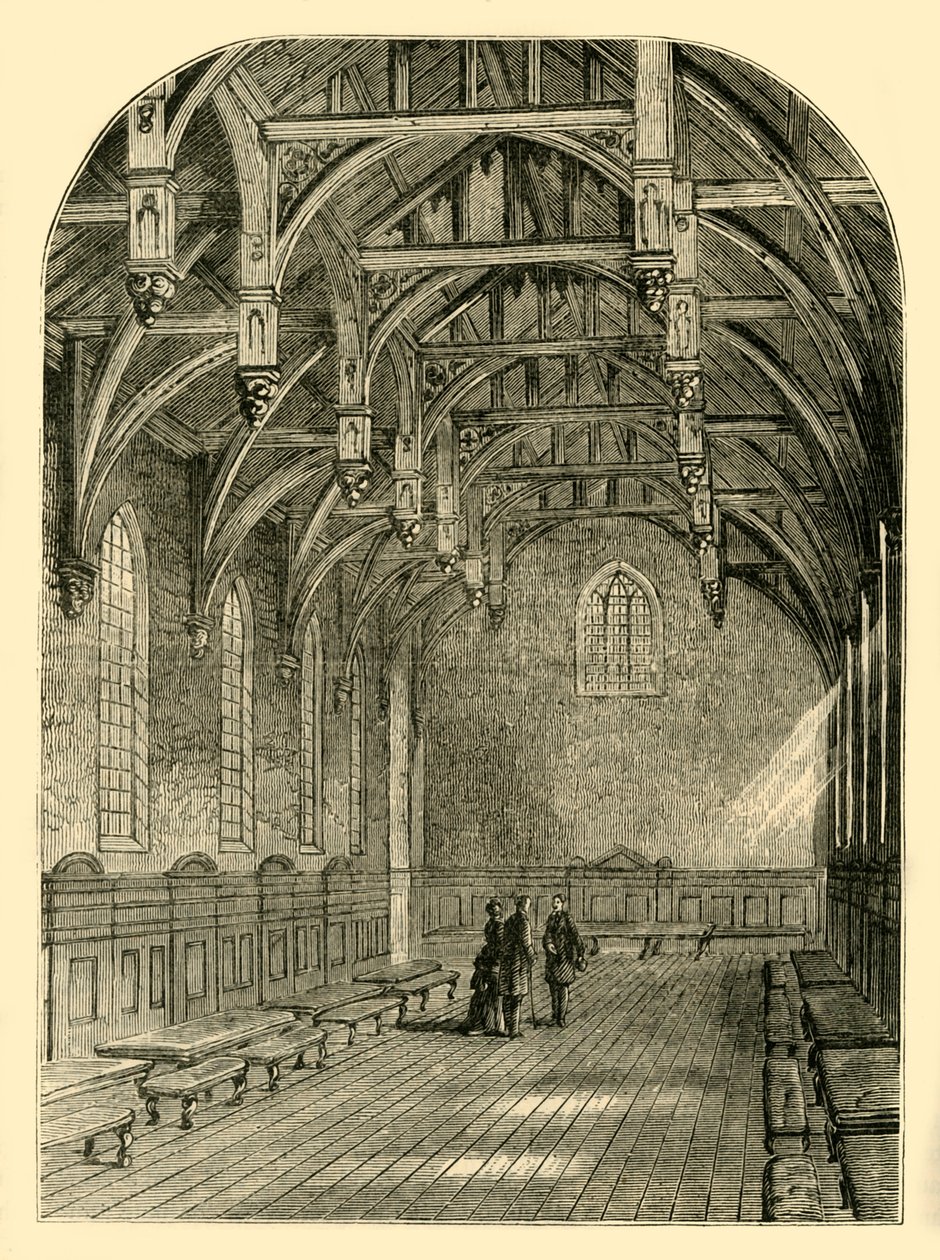 Intérieur du Grand Hall, Lambeth Palace, 1800, vers 1878 - Unbekannt