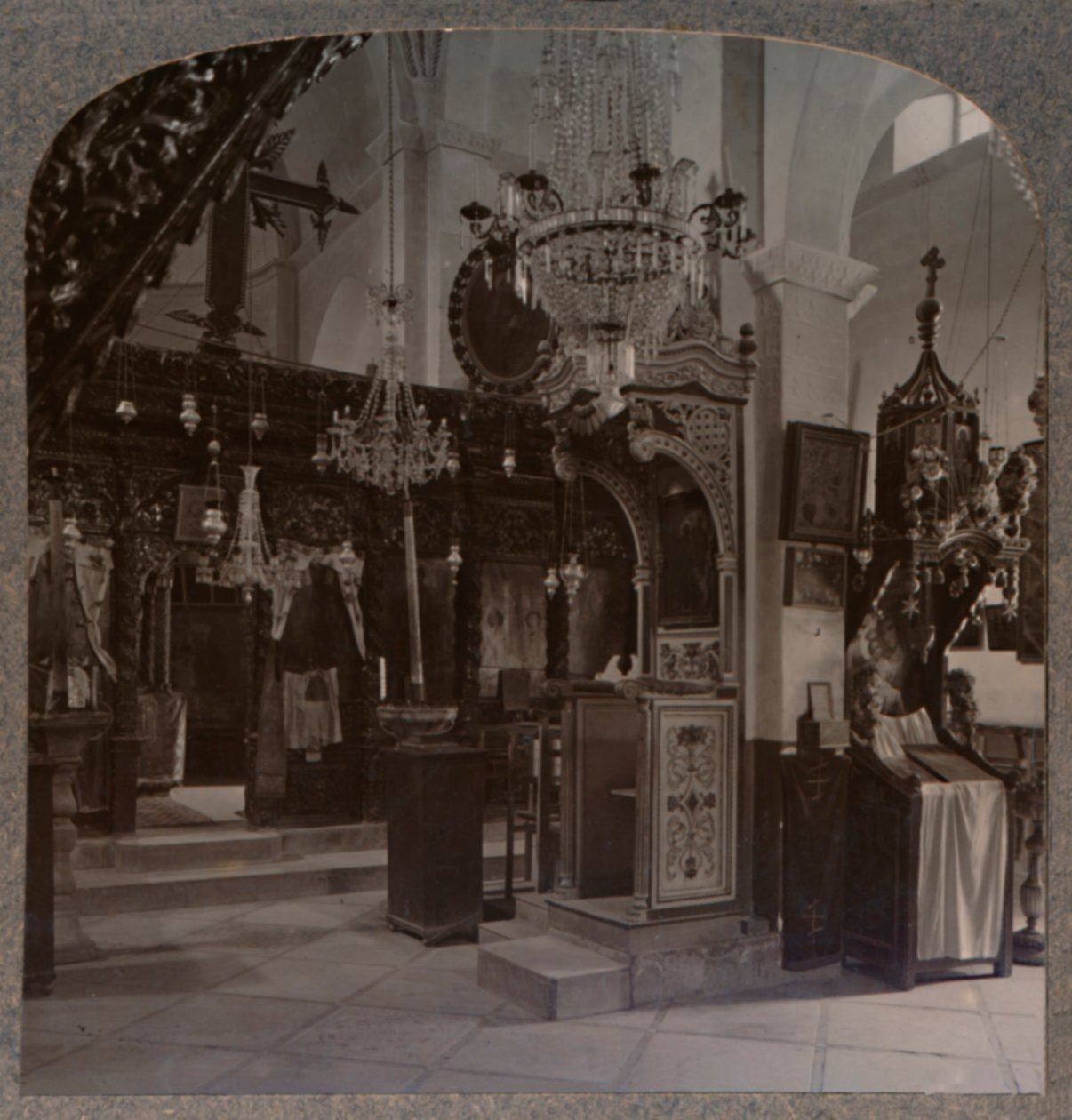 Intérieur de la synagogue où le Christ a prêché, Nazareth, vers 1900 - Unbekannt