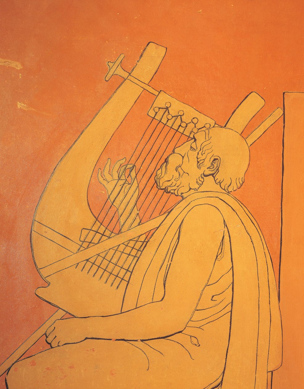 Vue intérieure de dessins figuratifs décoratifs de représentation symbolique masculine de la Grèce antique dans la salle à manger à Holmwood, Glasgow (photo) - Unbekannt