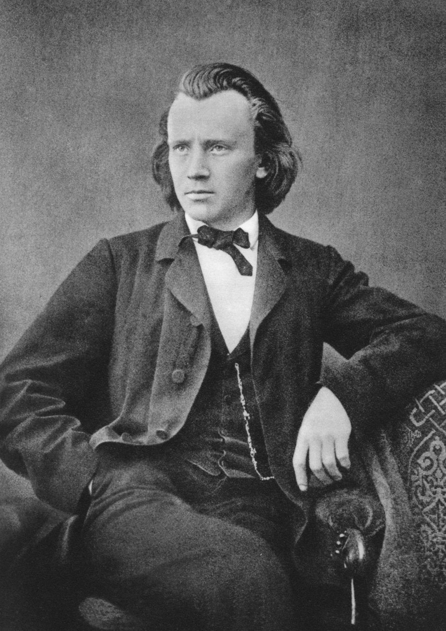 Johannes Brahms 1833-1897, compositeur et pianiste allemand, vers 1866 - Unbekannt