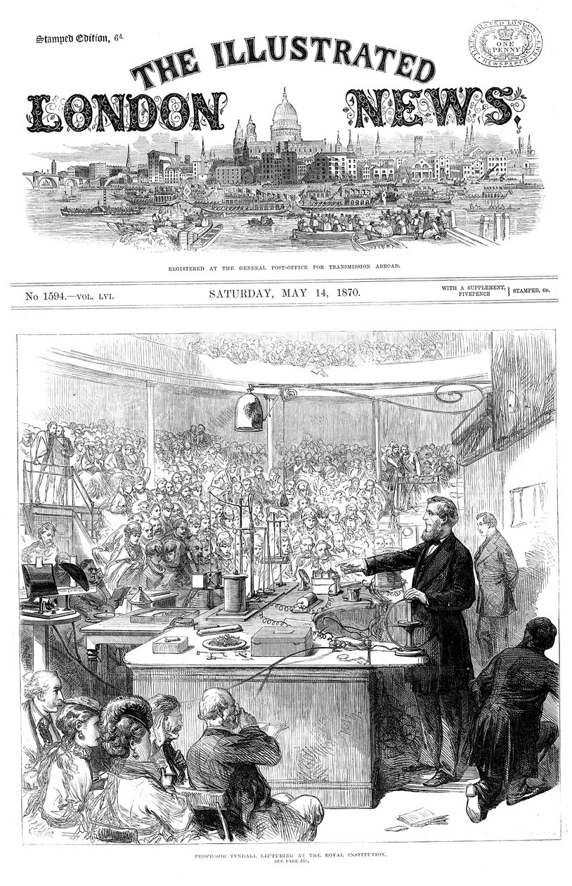John Tyndall donnant une conférence sur l