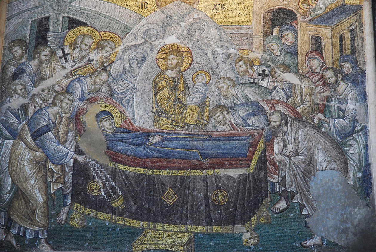 Kariye Camii (Église Saint-Sauveur-in-Chora) fresque : Dormition (mort de Marie), Istanbul, Turquie - Unbekannt