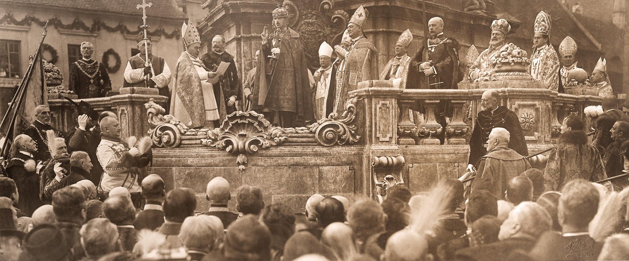 Le roi Charles IV prêtant serment de couronnement à Budapest le 30 décembre 1916, 1916 - Unbekannt