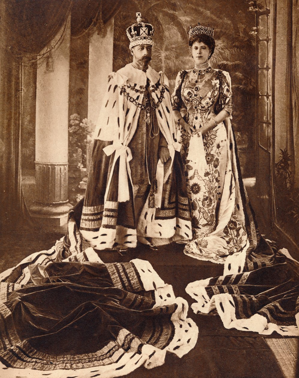 Le roi George V et la reine Mary couronnés et vêtus pour le Durbar de Delhi, 1911 1935 - Unbekannt