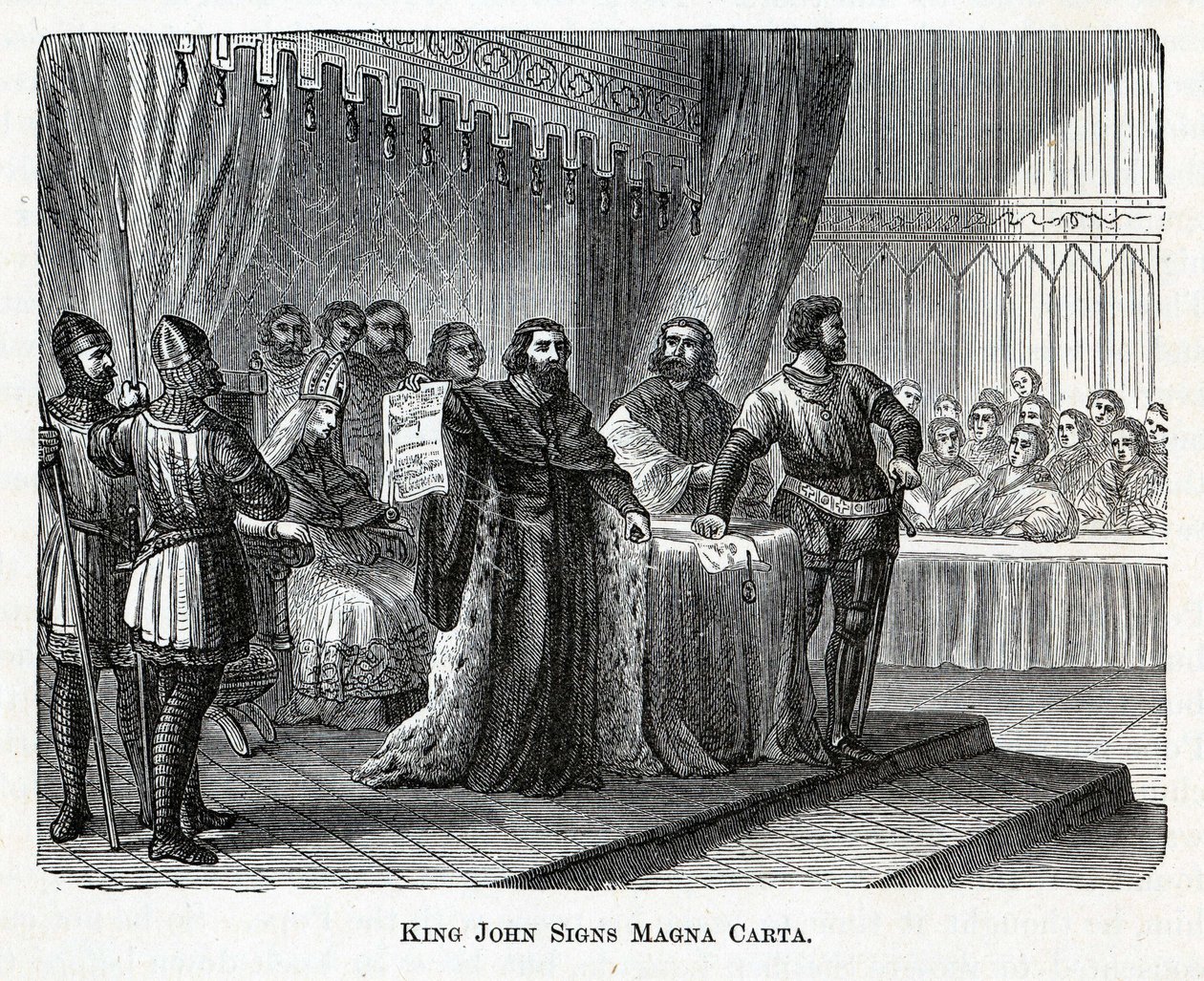 Le roi Jean signe la Magna Carta, 1882 - Unbekannt