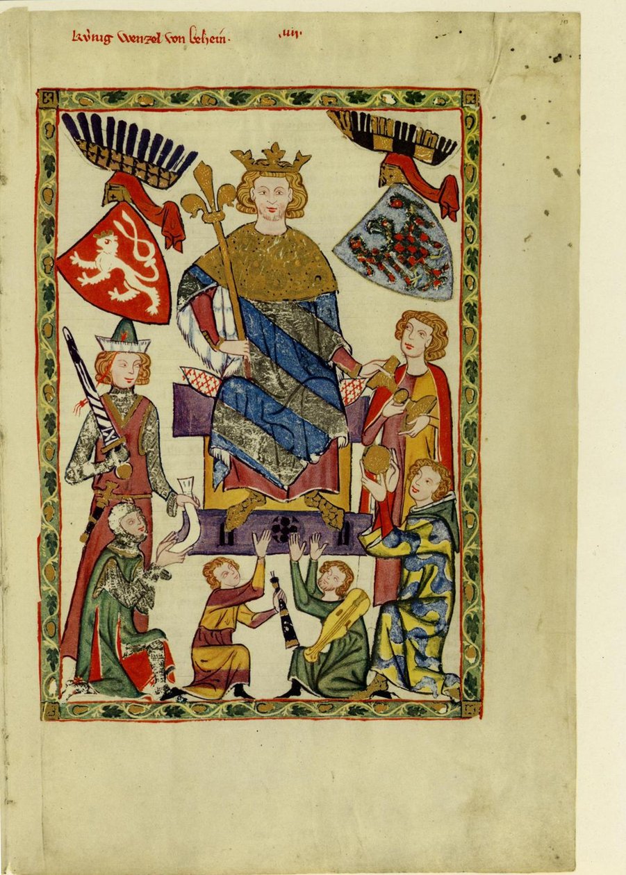 Roi Venceslas II de Bohême du Codex Manesse, entre 1305 et 1340 - Unbekannt