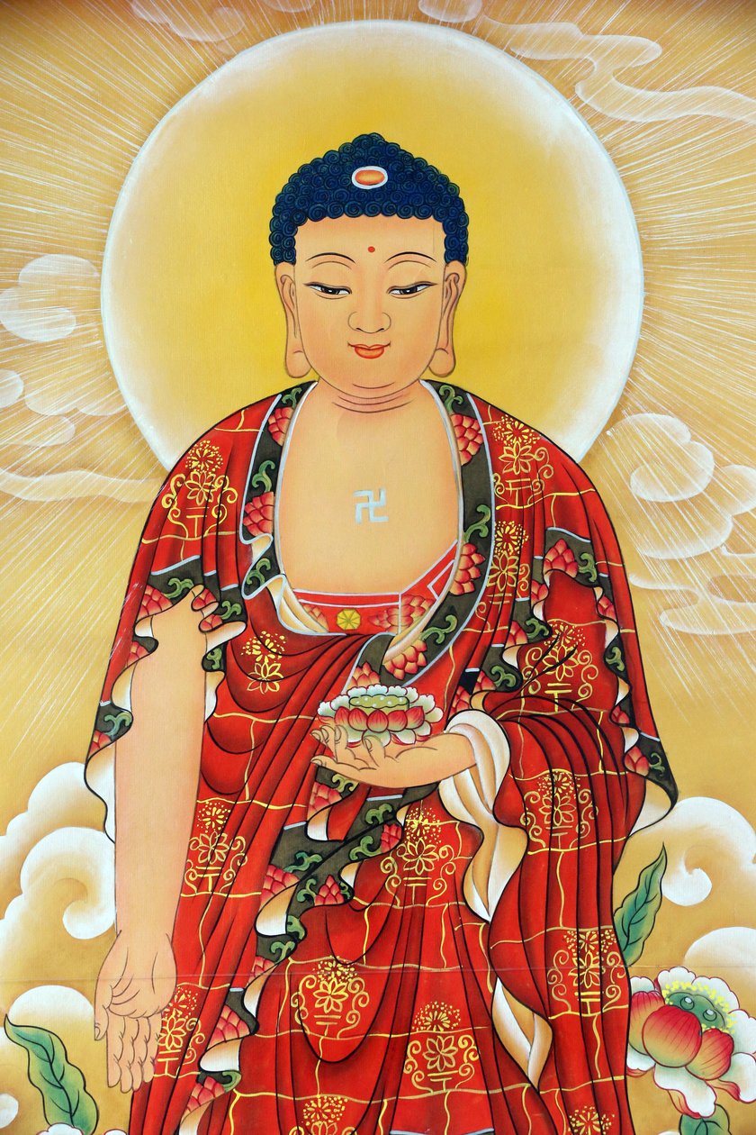 Monastère Kong Meng San Phor Kark See. Peinture de Bouddha Shakyamuni, Singapour - Unbekannt
