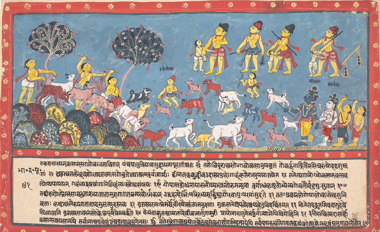 Krishna, Balarama et les vachers... d
